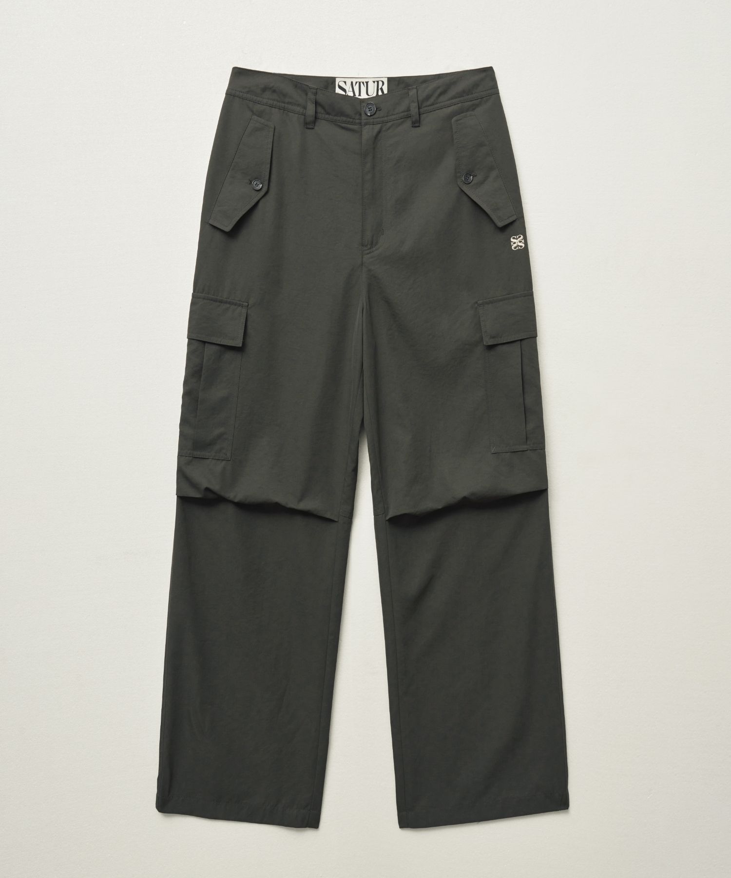 【SATUR】 Wide String Cargo Pants /追跡付 MUSINSA公式 | SATUR Wide String Cargo Pants Charcoal