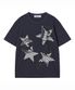 PRDA SPRAY BIG PATCH CHECK STAR CREWNECK TEE NAVY