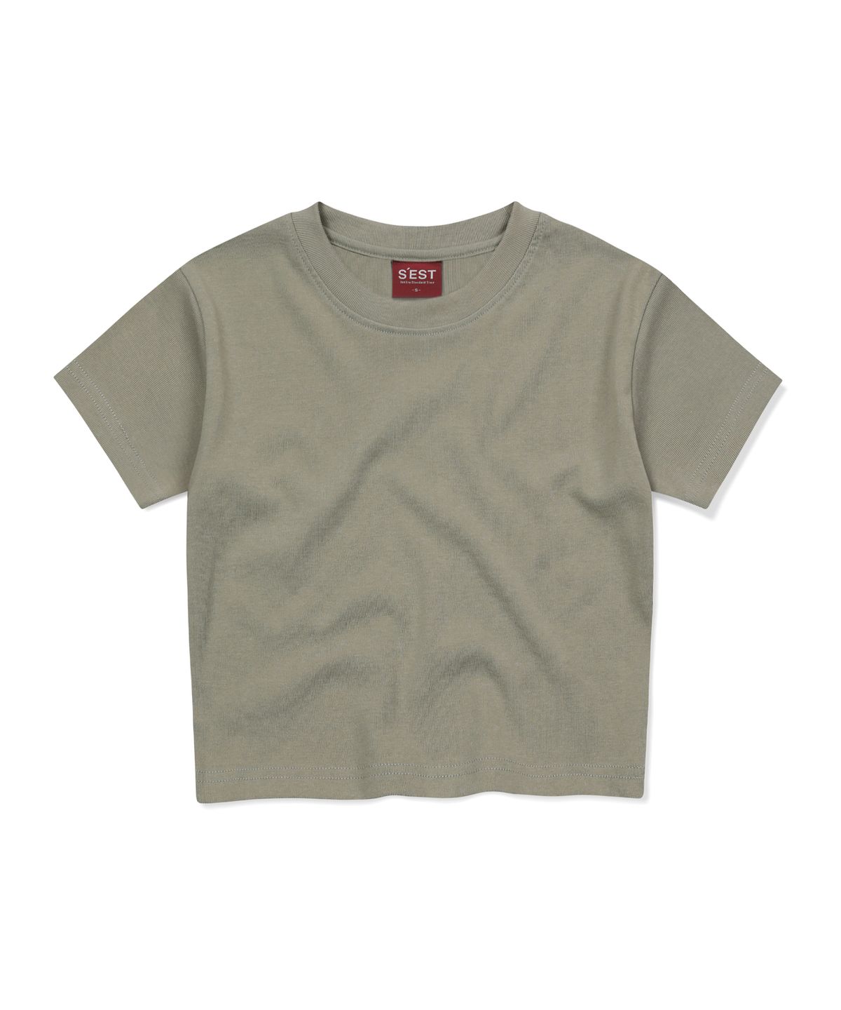 에스이에스티(S'EST) Woman Crop T-shirts Khaki
