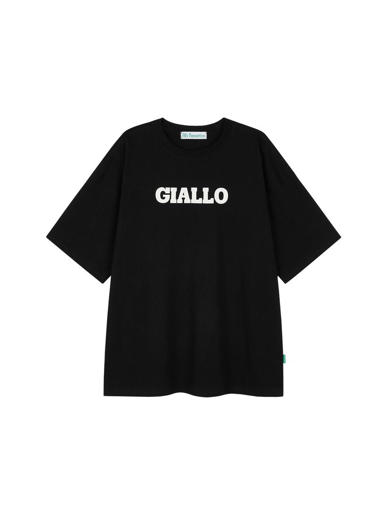컬러타이포 오버핏 반팔티셔츠 (Black)