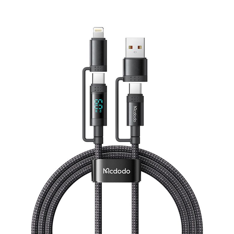 4in1 디스플레이 PD 60W 고속충전 케이블 CA199