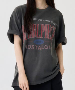 세컨드 리멤버 피그먼트 티셔츠_차콜