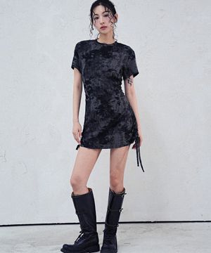 Dark Cloud Mini Dress BLACK
