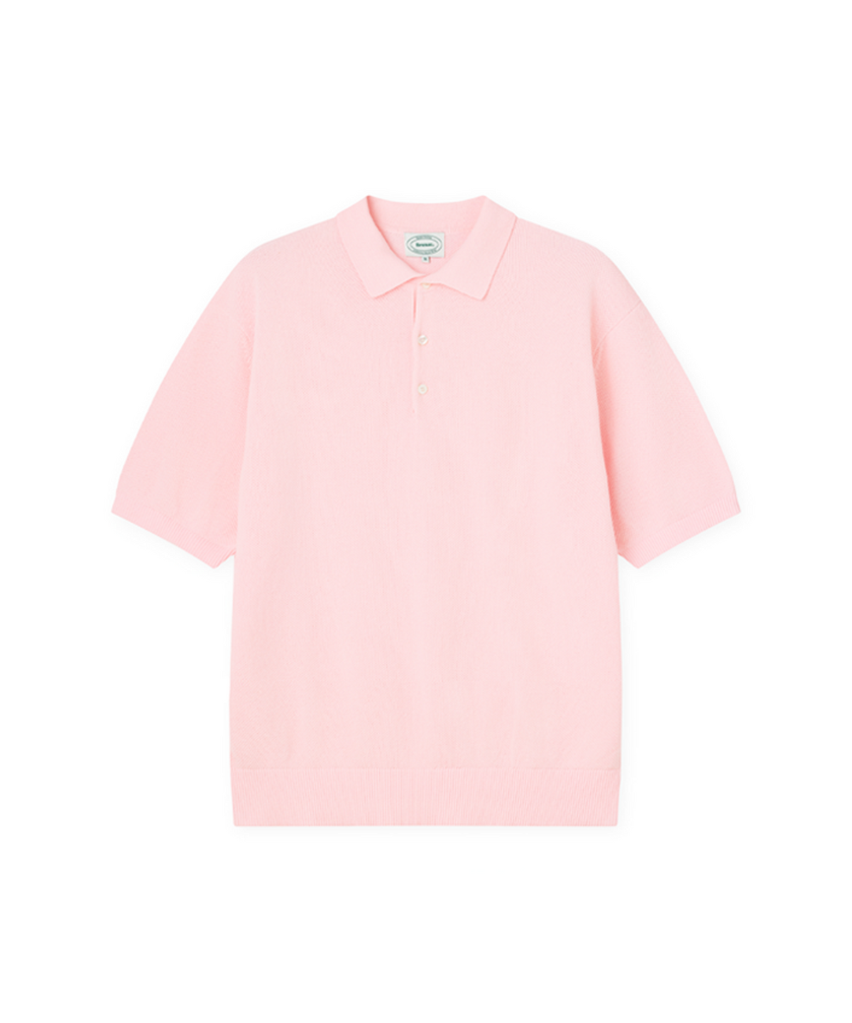브루먼(BRUMAN) Knitted Cotton Polo Shirt  (Pink)
