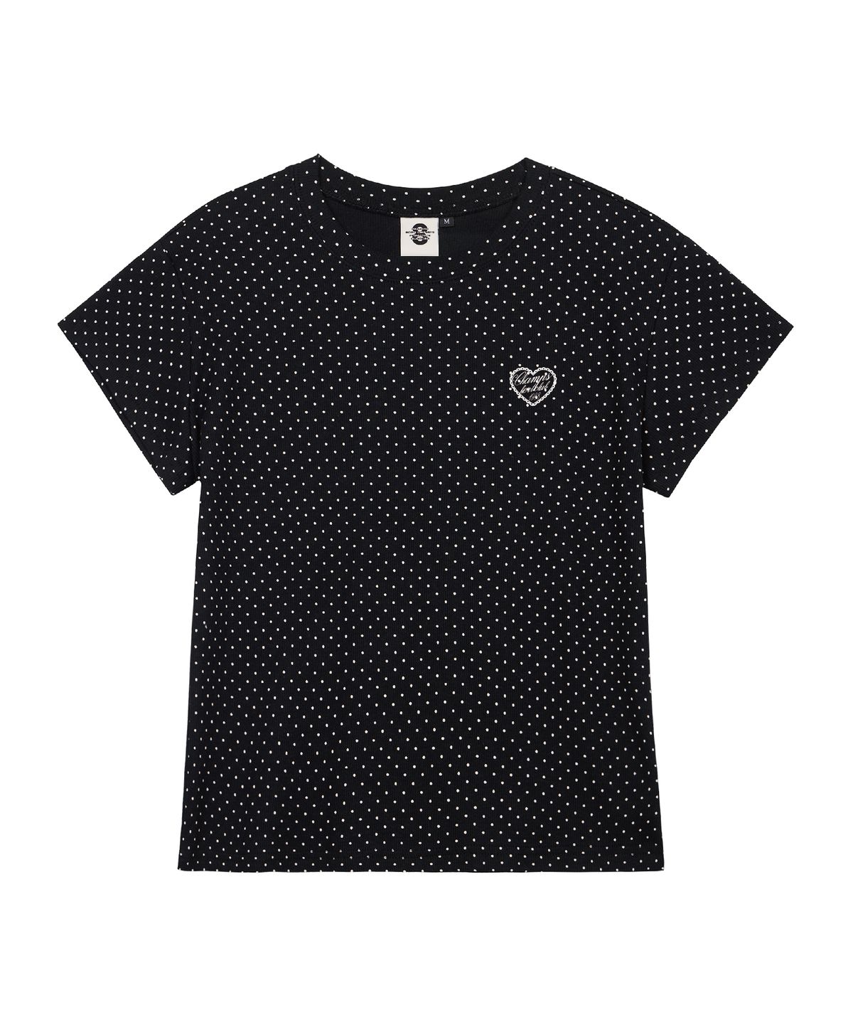 본챔스(BORN CHAMPS) [3 COLORS] LACY HEART CLUB 여성 땡땡이 반팔티셔츠 B25ST86