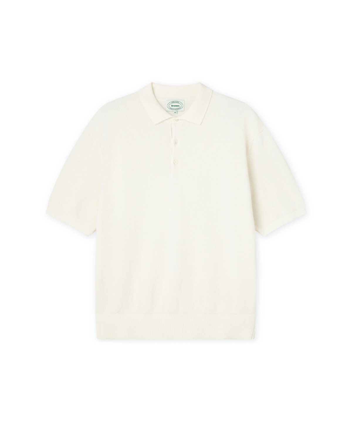 브루먼(BRUMAN) Knitted Cotton Polo Shirt  (Ecru)