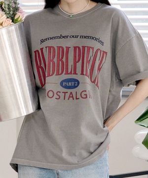 세컨드 리멤버 피그먼트 티셔츠_라이트그레이