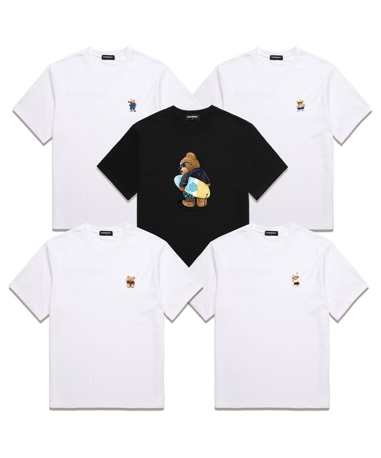 [SET] Bear series 오버핏 반팔티 5종 (VSMIX008)