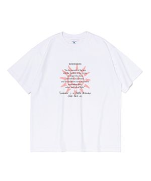 스마일 썸머 그래픽 반팔 티셔츠 (화이트)