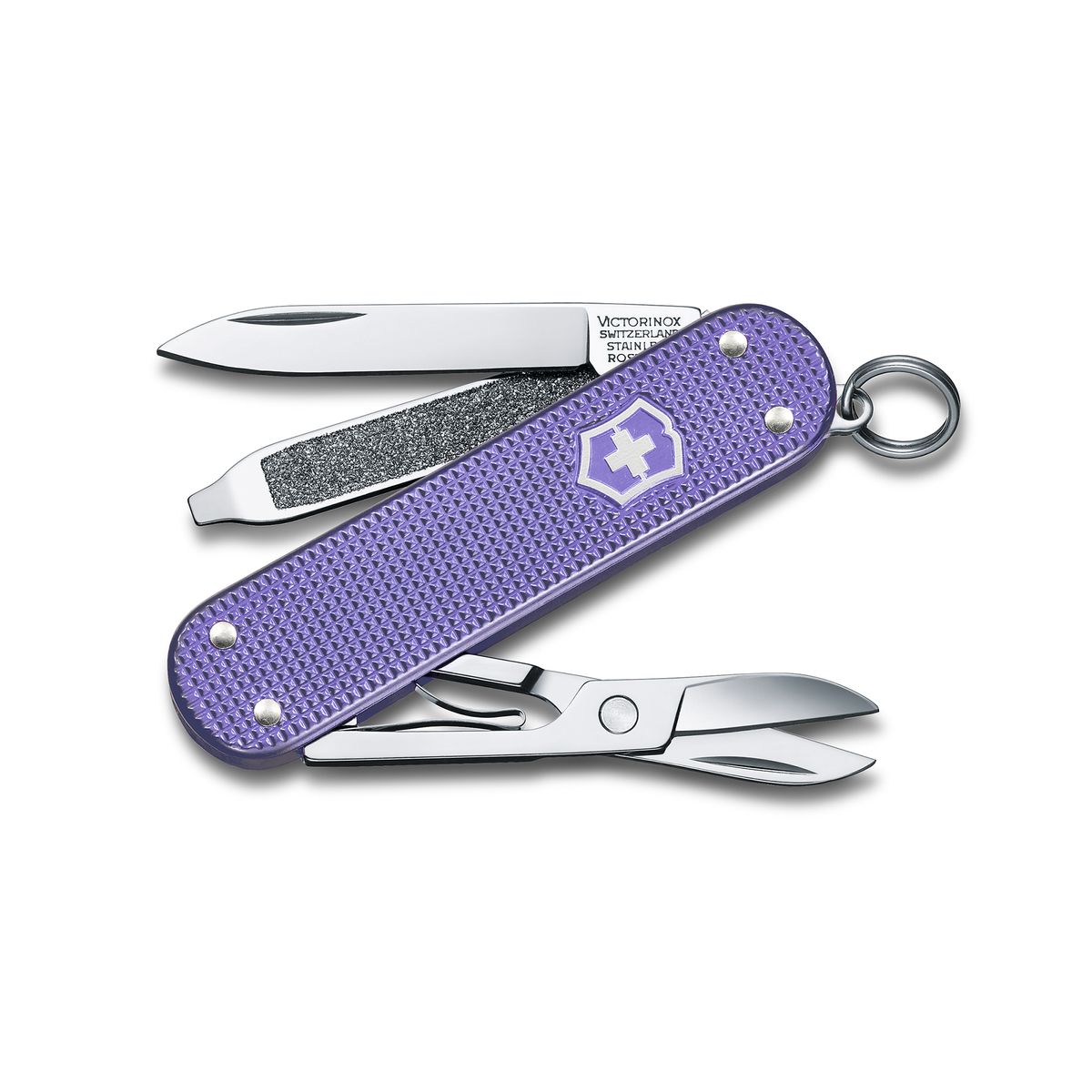 빅토리녹스(VICTORINOX) 클래식 컬러스 알록스 58mm 스몰 포켓 스위스 아미 나이프 일렉트릭 라벤더 0.6221.223G