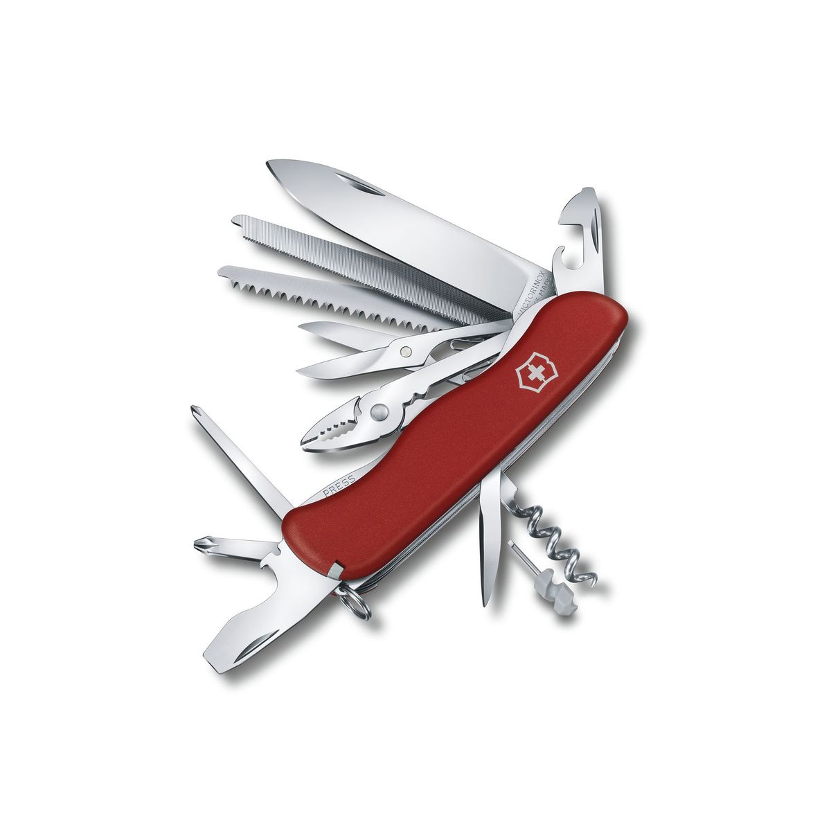 빅토리녹스(VICTORINOX) 워크 챔프 111mm 라지 포켓 스위스 아미 나이프 레드 0.8564