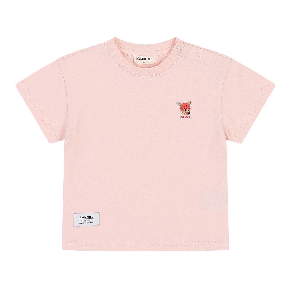 캉골키즈(KANGOL KIDS) [베이비] 루 심볼 패치 숏 슬리브 티셔츠 RB 0901 핑크