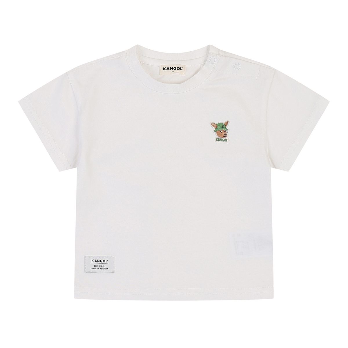 캉골키즈(KANGOL KIDS) [베이비] 루 심볼 패치 숏 슬리브 티셔츠 RB 0901 아이보리
