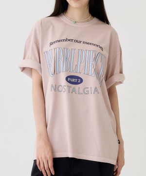 세컨드 리멤버 피그먼트 티셔츠_인디핑크