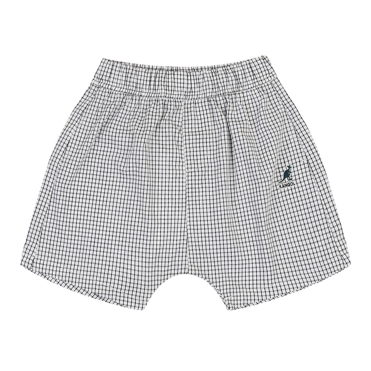 캉골키즈(KANGOL KIDS) [베이비] 체크 패턴 숏 팬츠 RB 0966 블랙