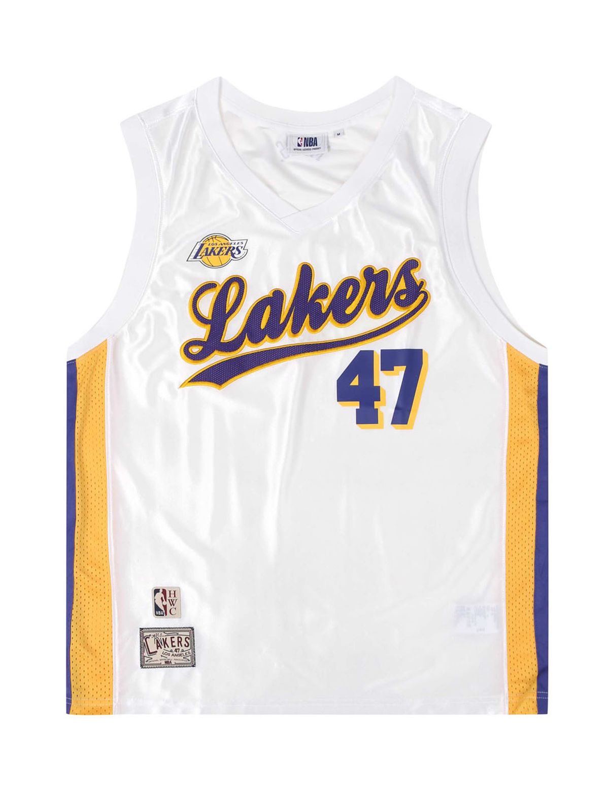 엔비에이(NBA) HWC LAL 사틴 농구저지 슬리브리스(N252TS855P) 화이트