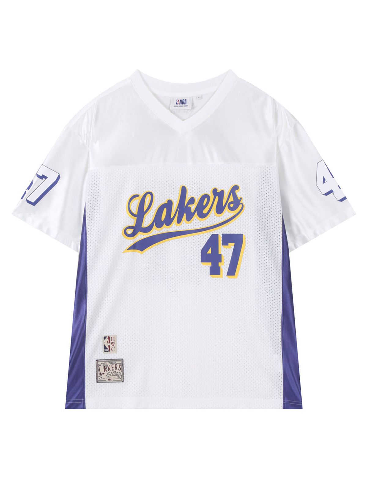 엔비에이(NBA) HWC LAL 메쉬 배색 반팔 티셔츠(N252TS853P) 화이트