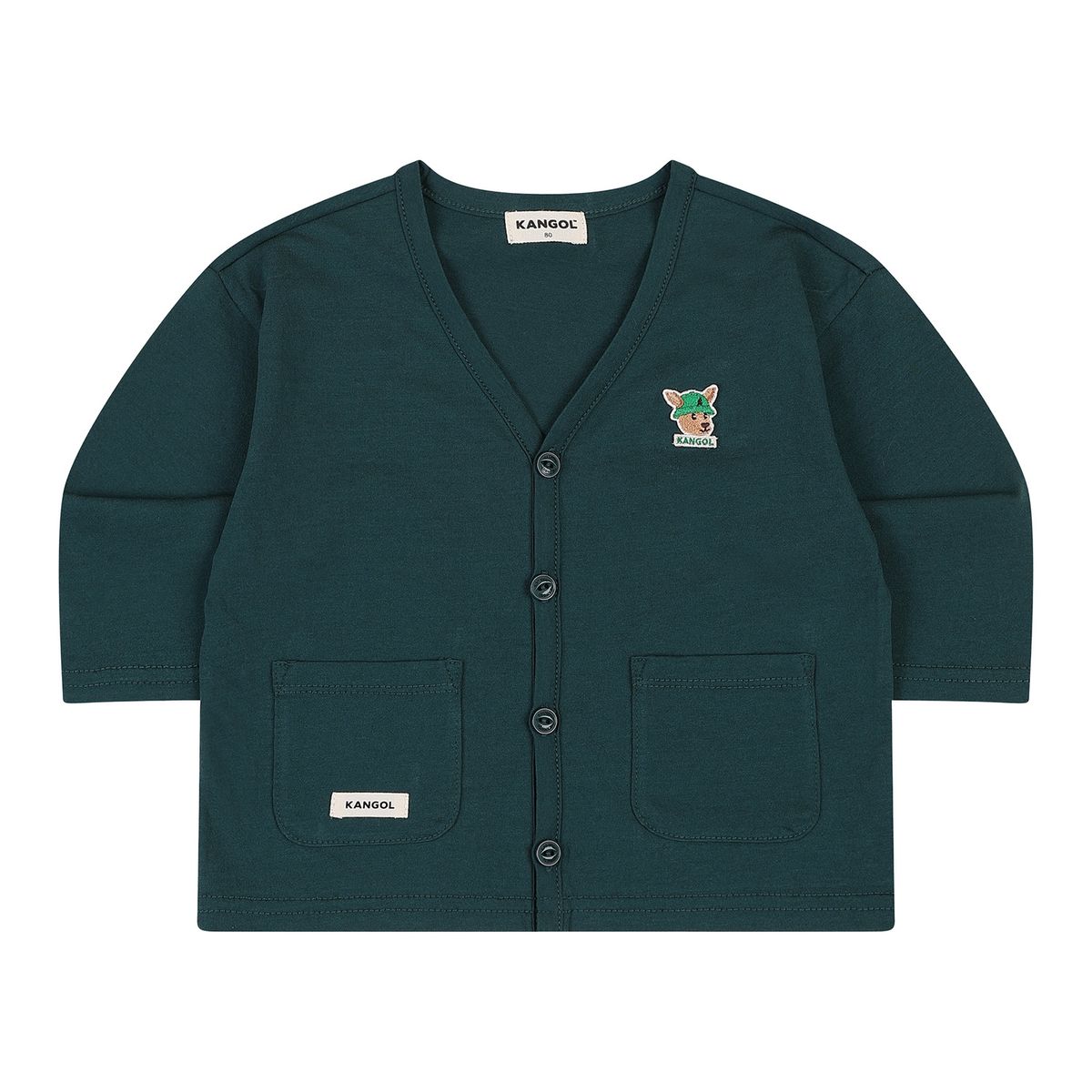 캉골키즈(KANGOL KIDS) [베이비] 코튼 져지 가디건 RB 0963 그린