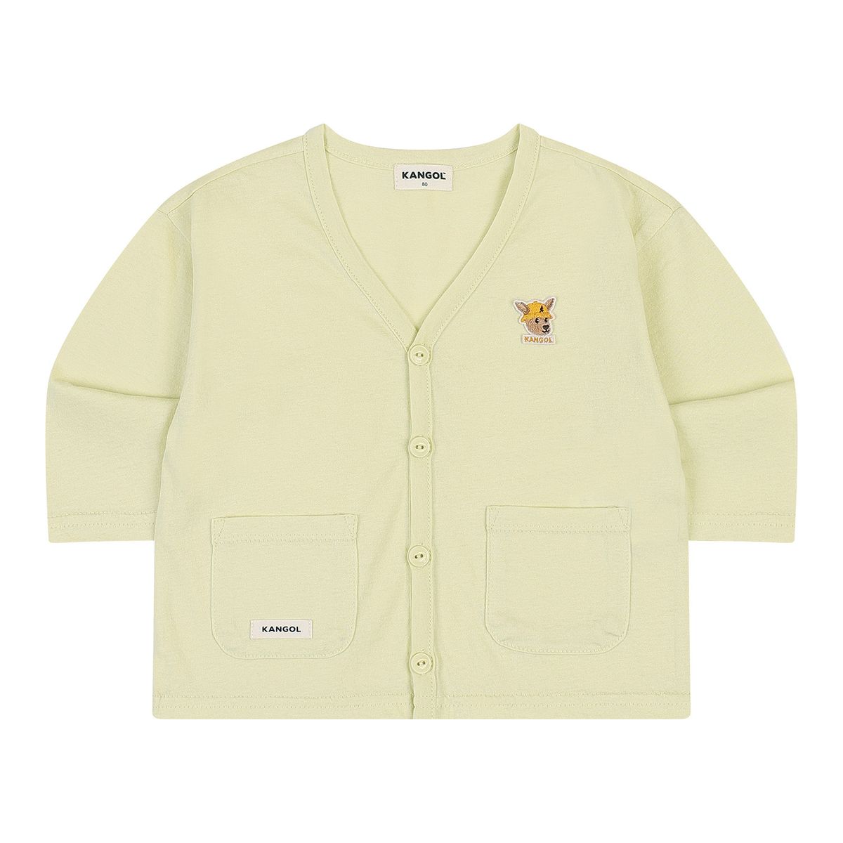 캉골키즈(KANGOL KIDS) [베이비] 코튼 져지 가디건 RB 0963 옐로우