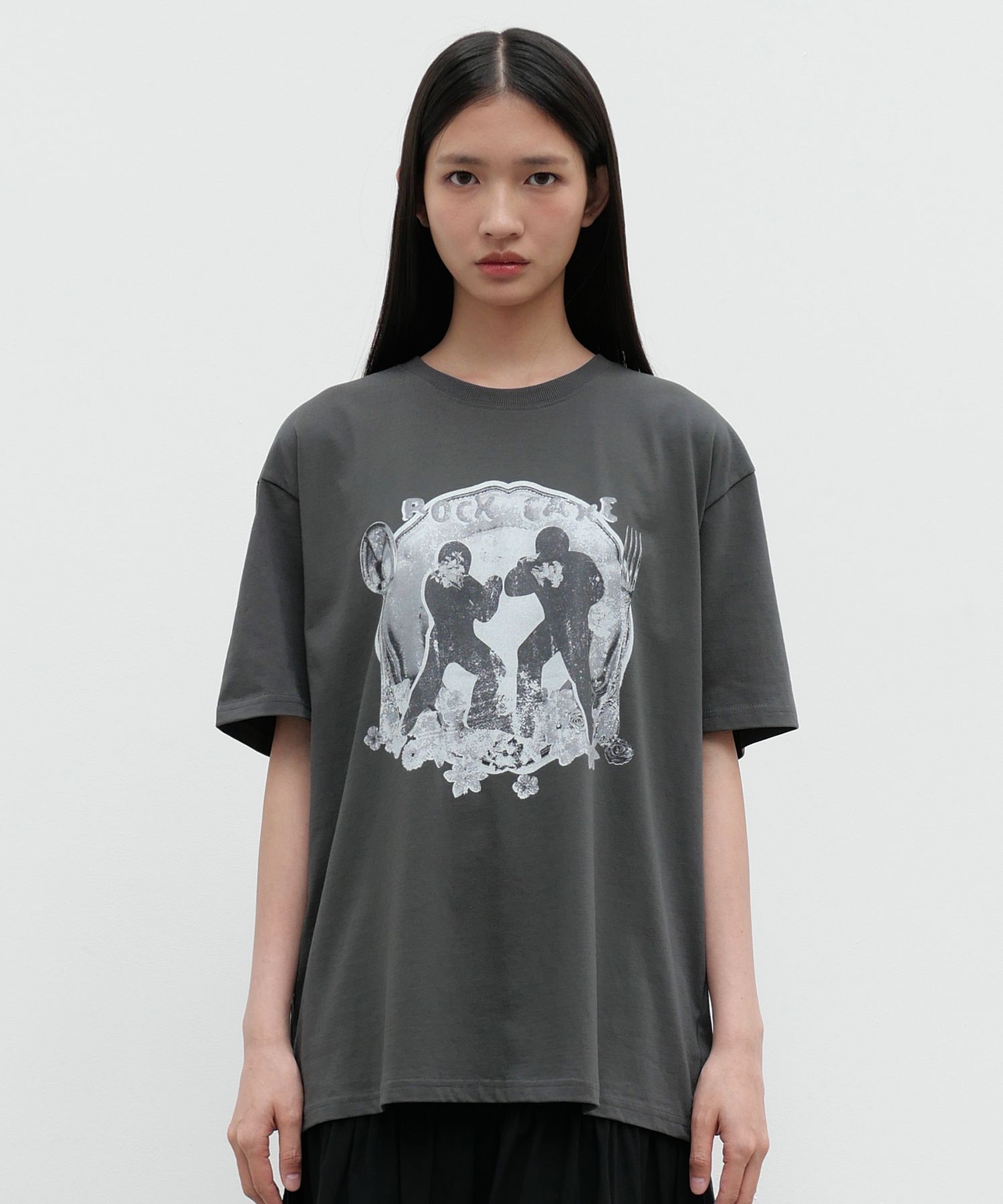 Tシャツ・カットソー ROCKCAKE Punch Dessert Top 5BMR0139 MUSINSA | ROCKCAKE Punch Dessert Top - Charcoal