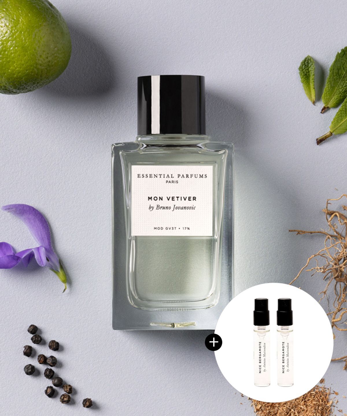 에센셜 퍼퓸(ESSENTIAL PARFUMS) 몽 베티버 바이 브루노 조바노빅 오 드 퍼퓸 100ml [증정] 랜덤 바이알 (2ml*2종)