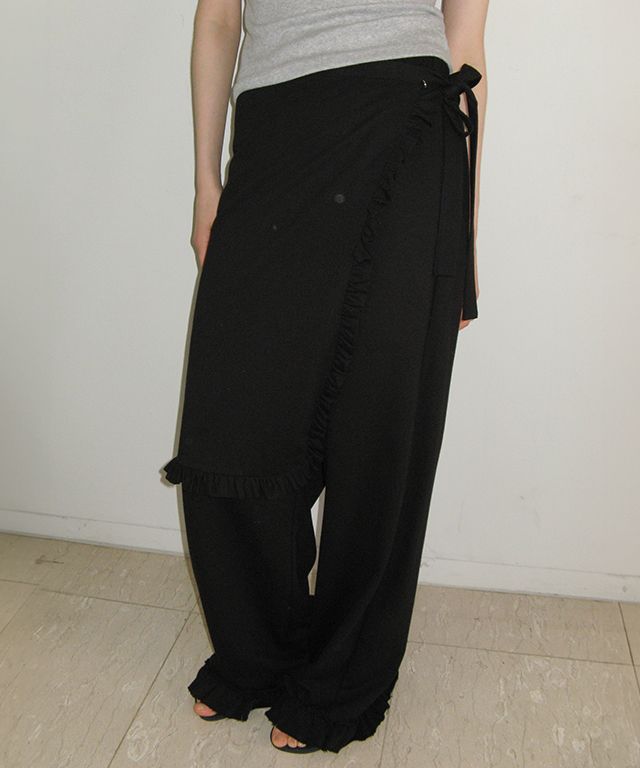 【RonRon】 RUFFLE WRAPOVER PANTS 3色 RonRon】 RUFFLE WRAPOVER PANTS 3色 MUSINSA | RONRON RUFFLE