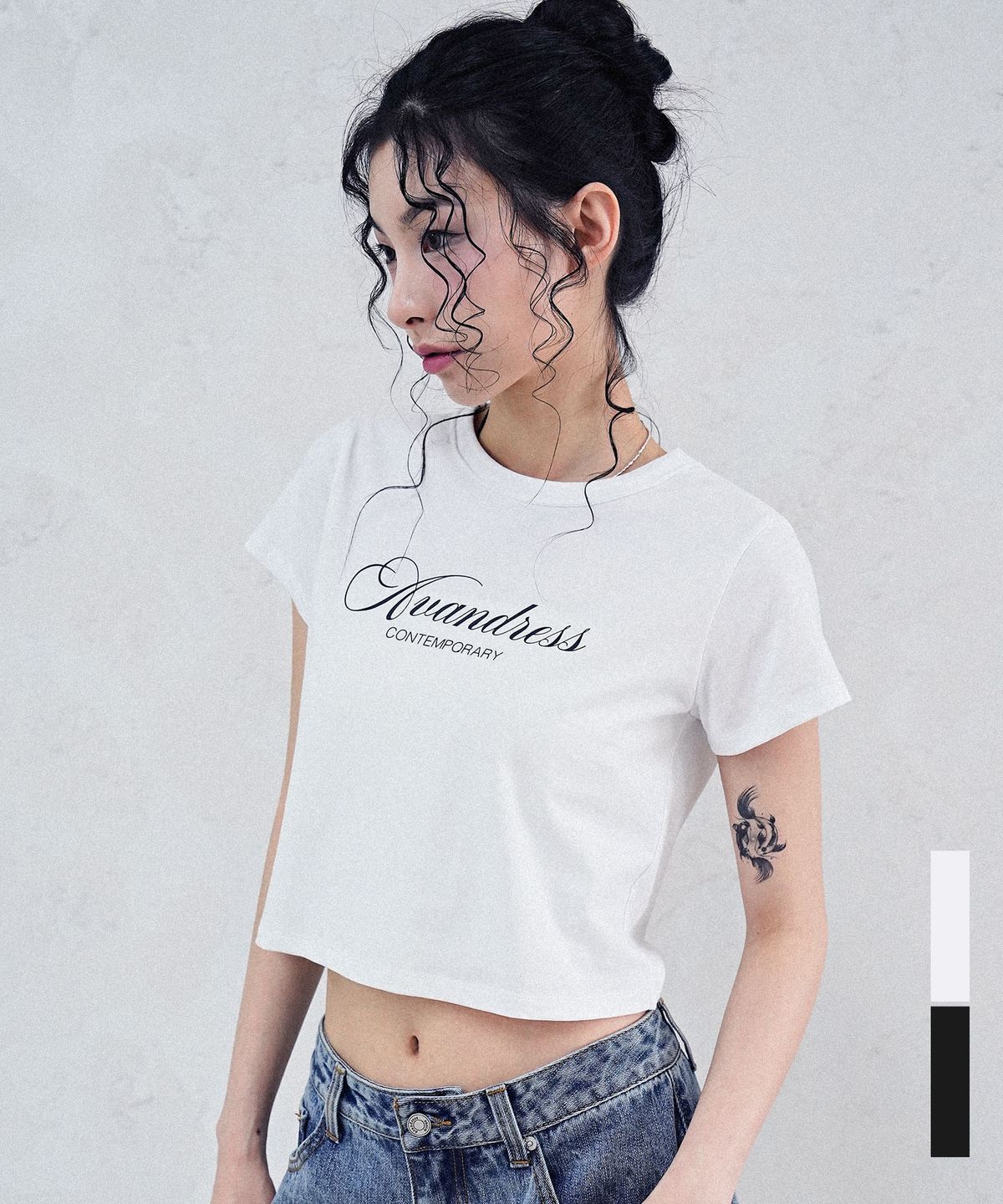 어반드레스(AVANDRESS) CREW Crop Tee - 2COL