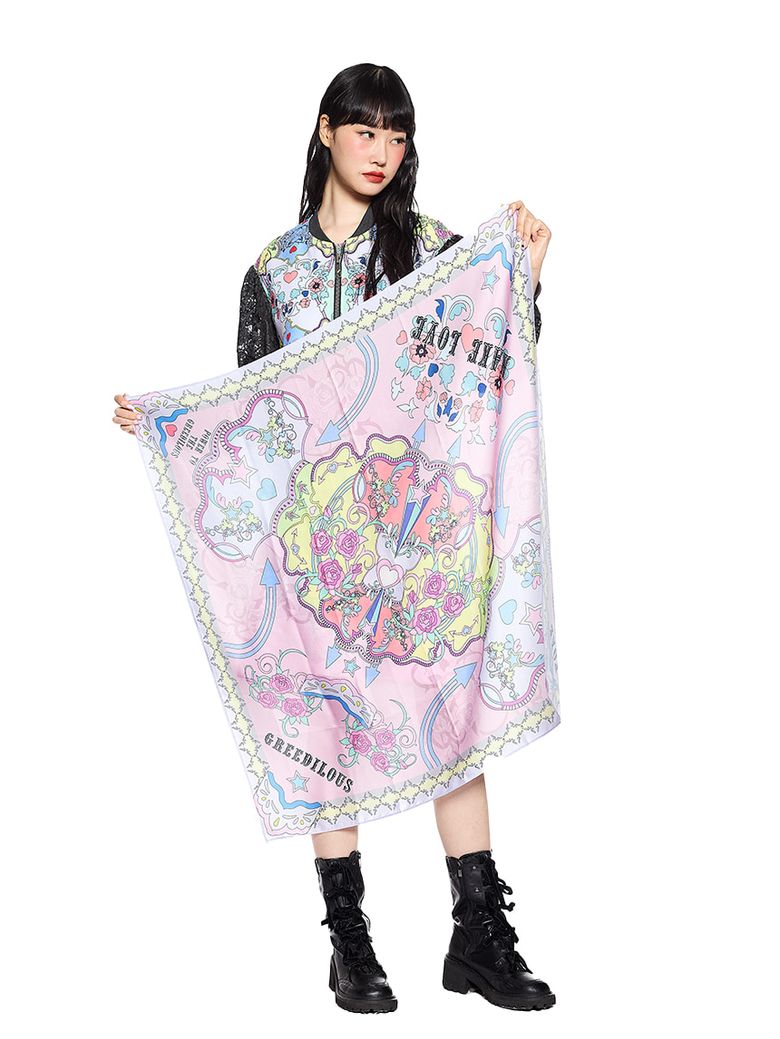 Western Heart Print Scarf