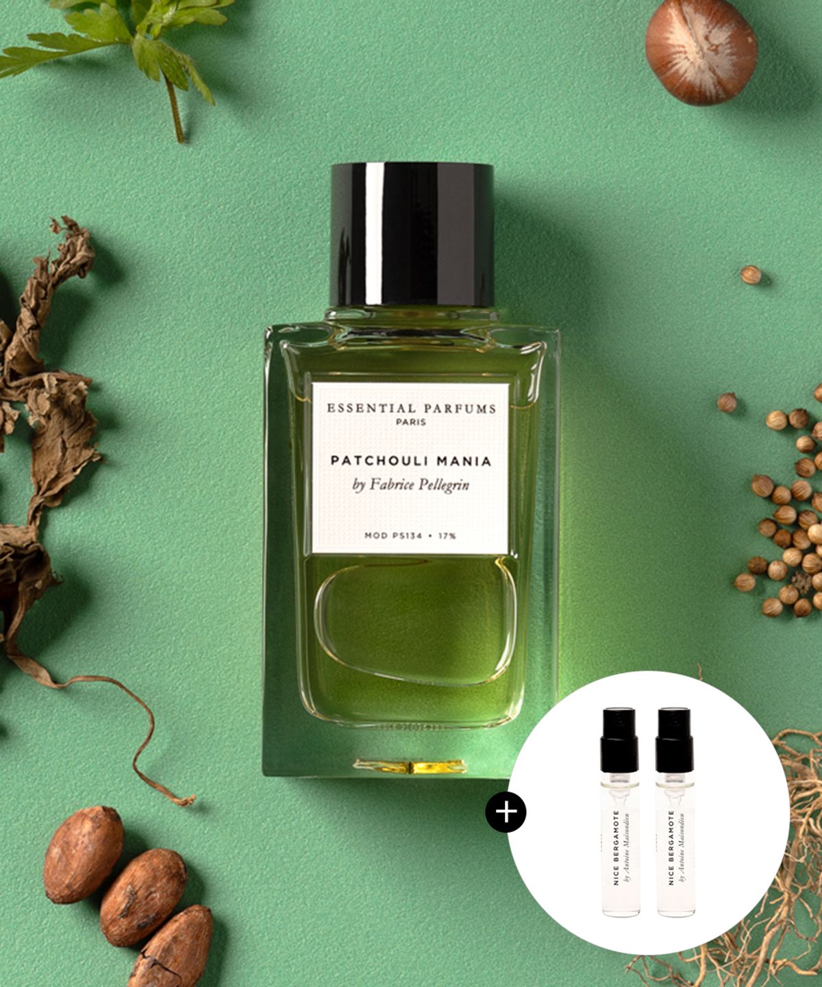 에센셜 퍼퓸(ESSENTIAL PARFUMS) 패출리 마니아 바이 파브리스 펠레그린 오 드 퍼퓸 100ml [증정] 랜덤 바이알 (2ml*2종)