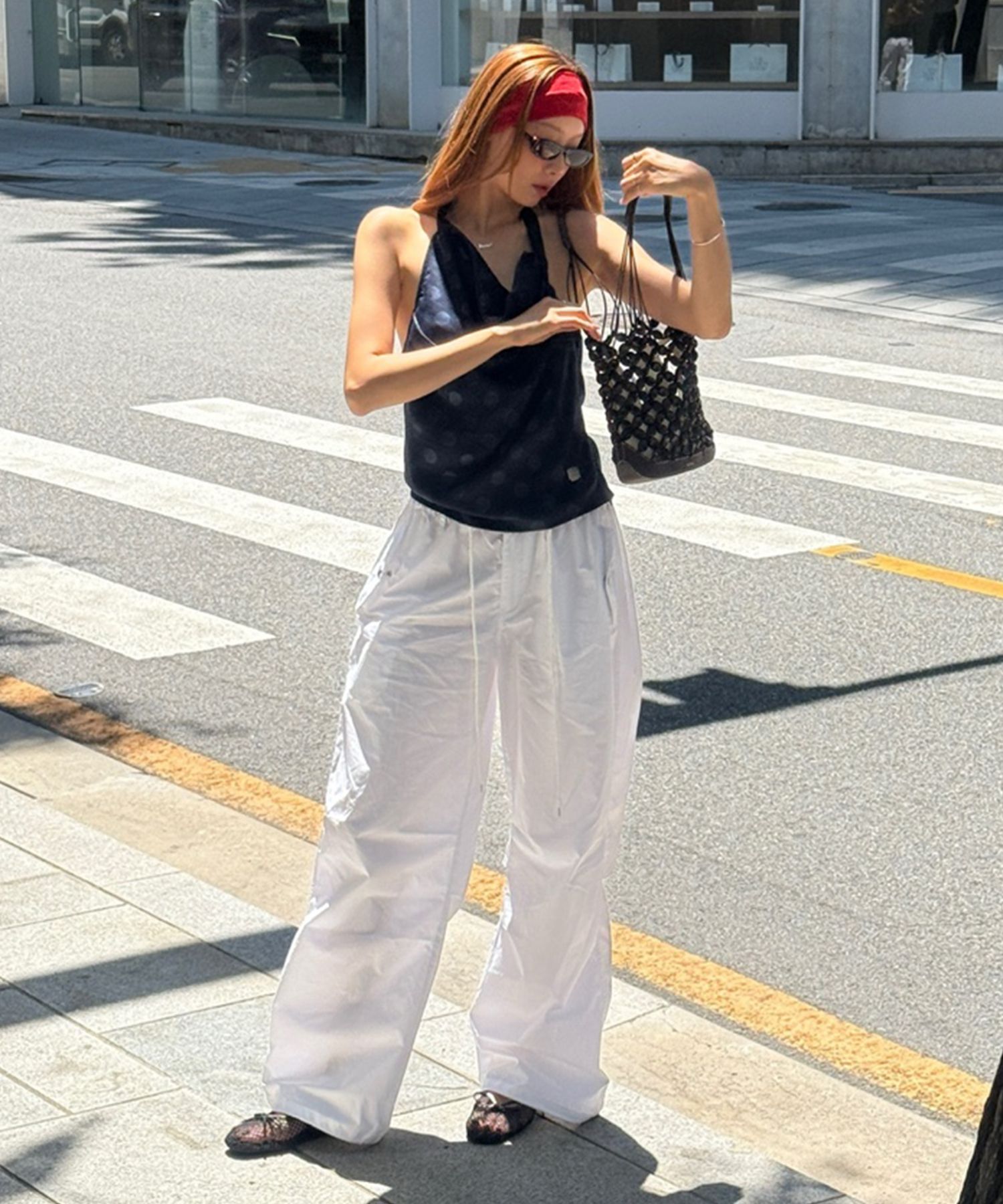 MUSINSA | ROCKCAKE Track Pocket Pants - White