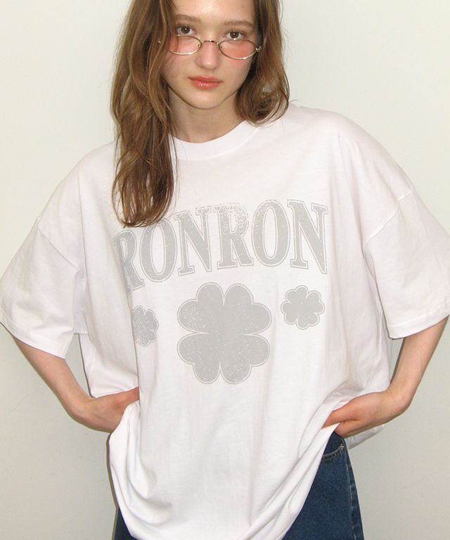 Tシャツ・カットソー RONRON AIRBRUSH CLOVER T SHIRT WHITE RR25BST4296WH MUSINSA | RONRON CLOVER LOGO OVER T SHIRT WHITE