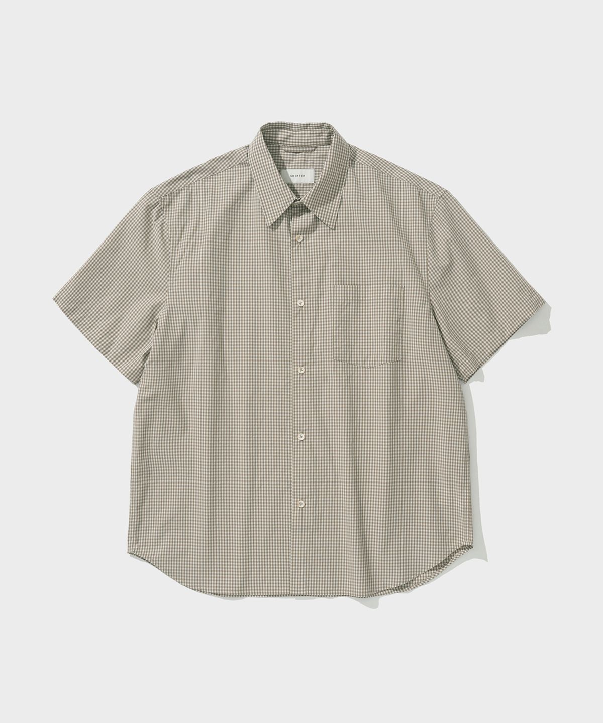셔터(SHIRTER) STEIN HALF SHIRT (CHECK BEIGE)