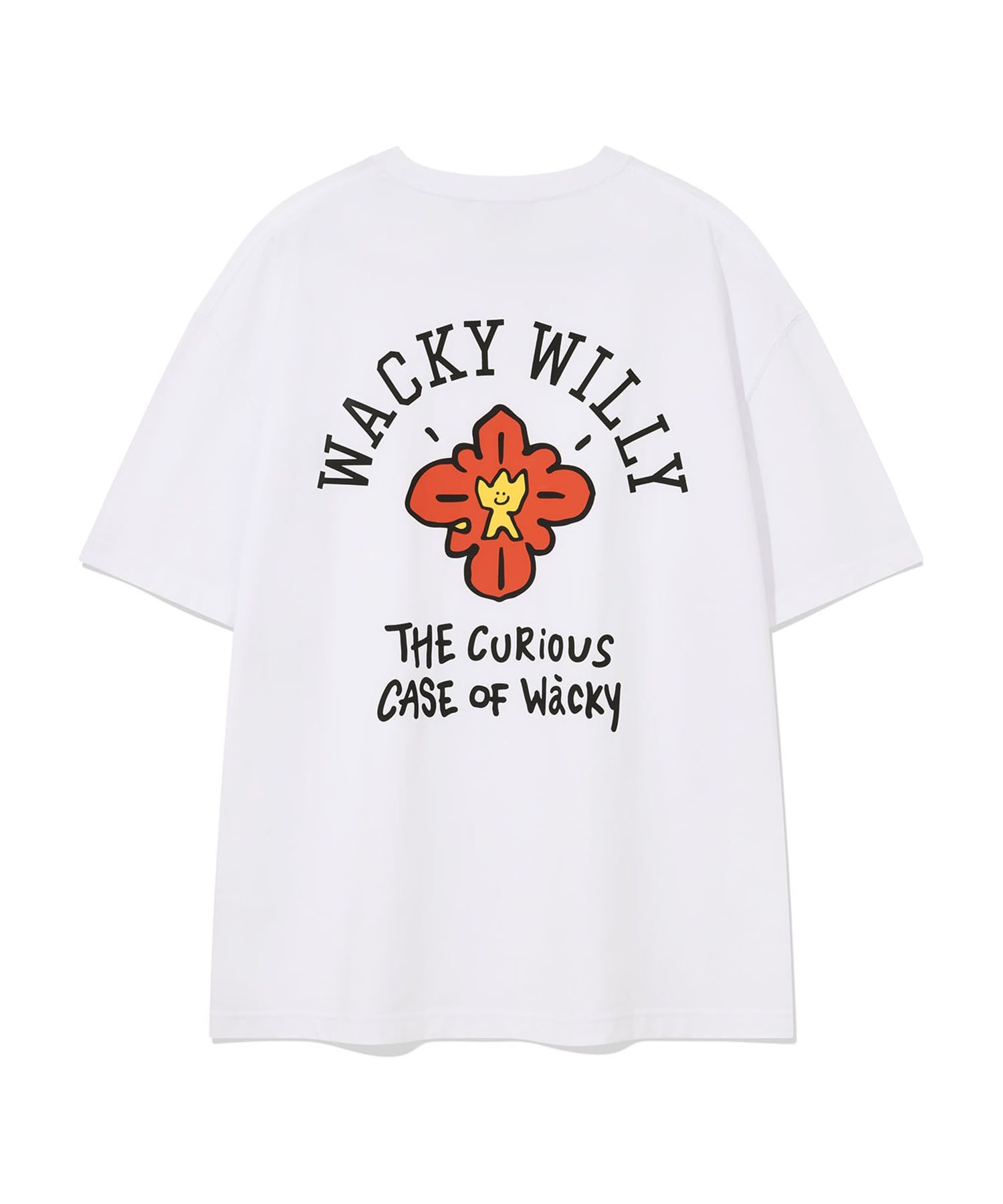 MUSINSA | WACKY WILLY Flower Kiki Short Sleeve T-Shirt White