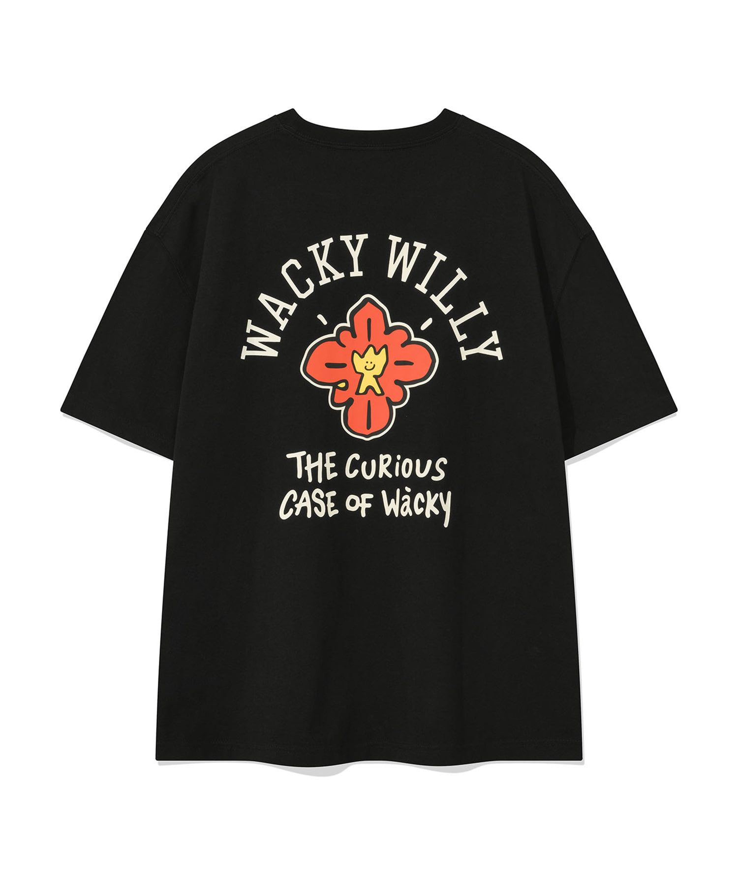 MUSINSA | WACKY WILLY Flower Kiki Short Sleeve T-Shirt Black