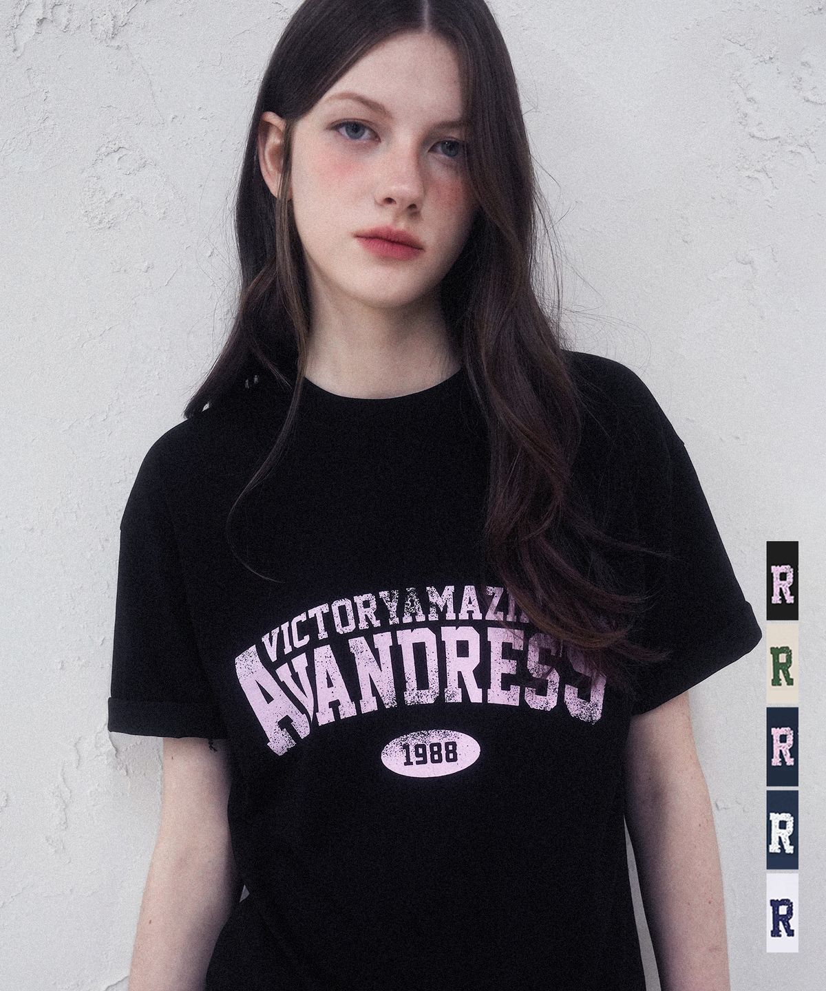 어반드레스(AVANDRESS) Vintage Crack Hero Loosefit T-shirt - 5COL