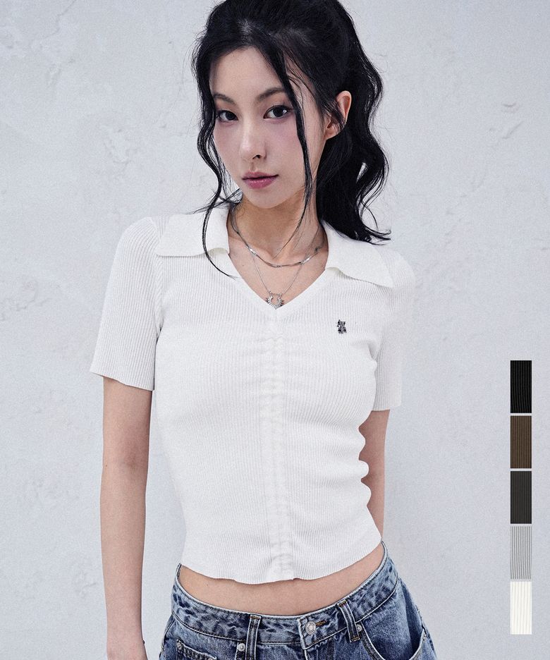 Vera Shirring Collar Knit - 5COL
