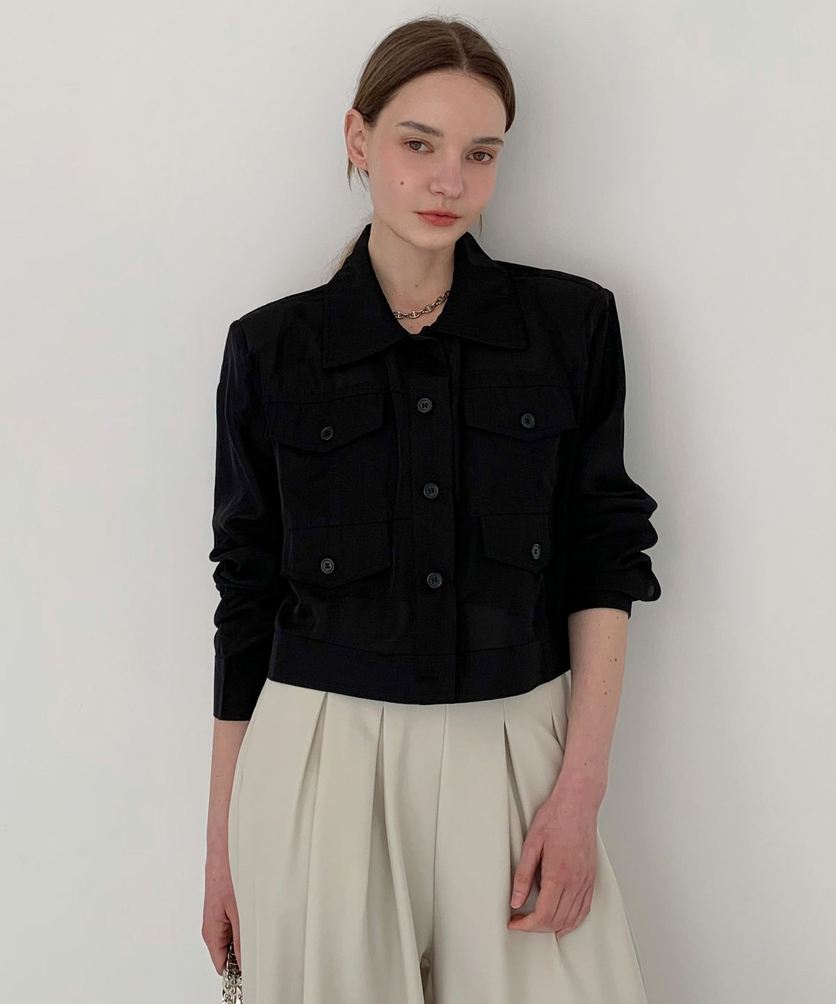 바스카라(VASCARA) Sheer Summer Crop Jacket (4colors)