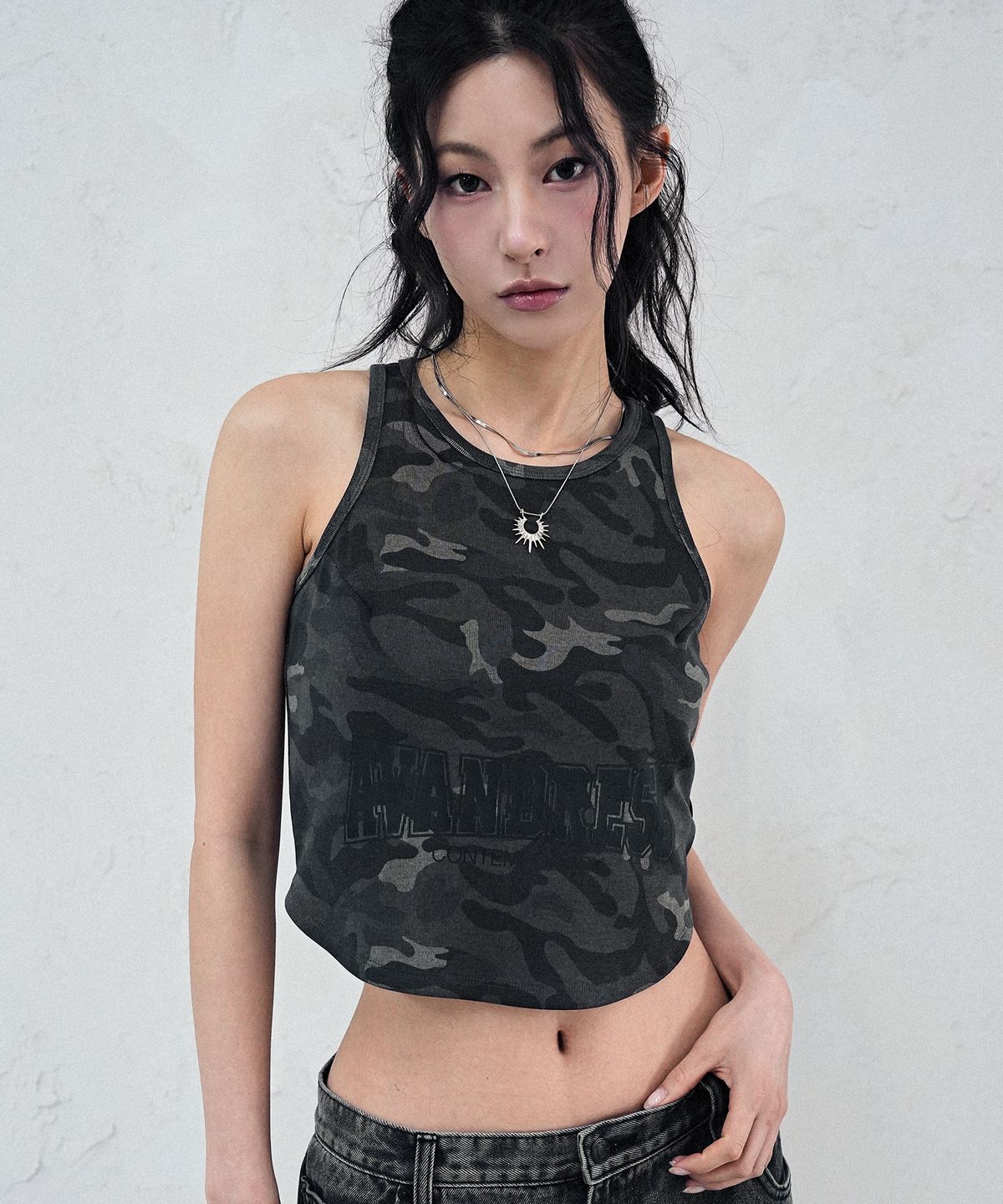 어반드레스(AVANDRESS) CAMO-BX01 Tank Top CHARCOAL