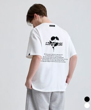 LIMITLESS 오버핏 그래픽 반팔 티셔츠