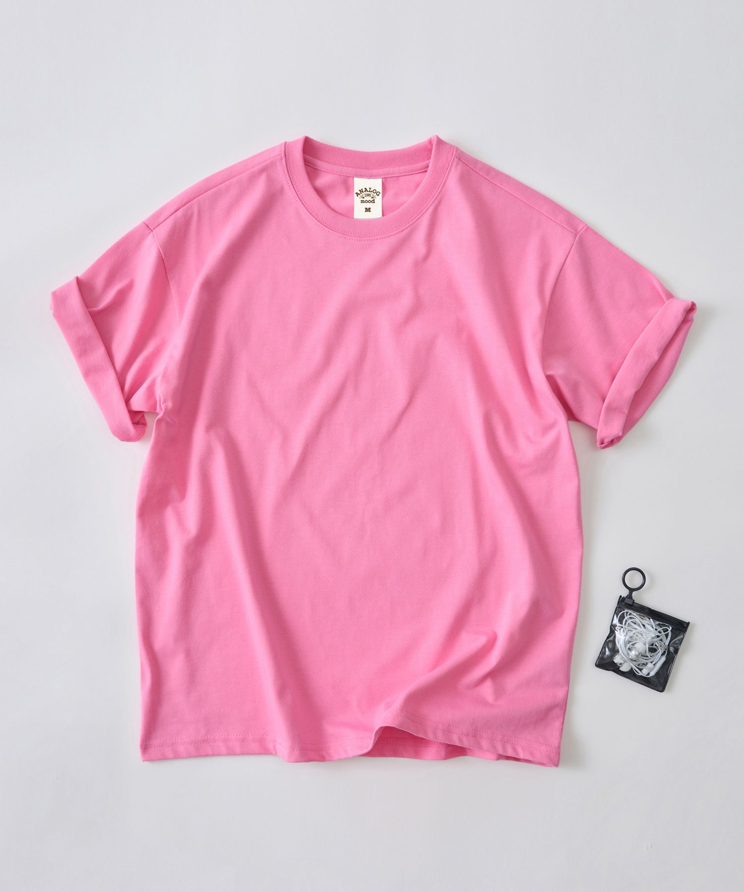MUSINSA公式 | ANALOGMOOD ソフト無地半袖Tシャツ（ピンク）