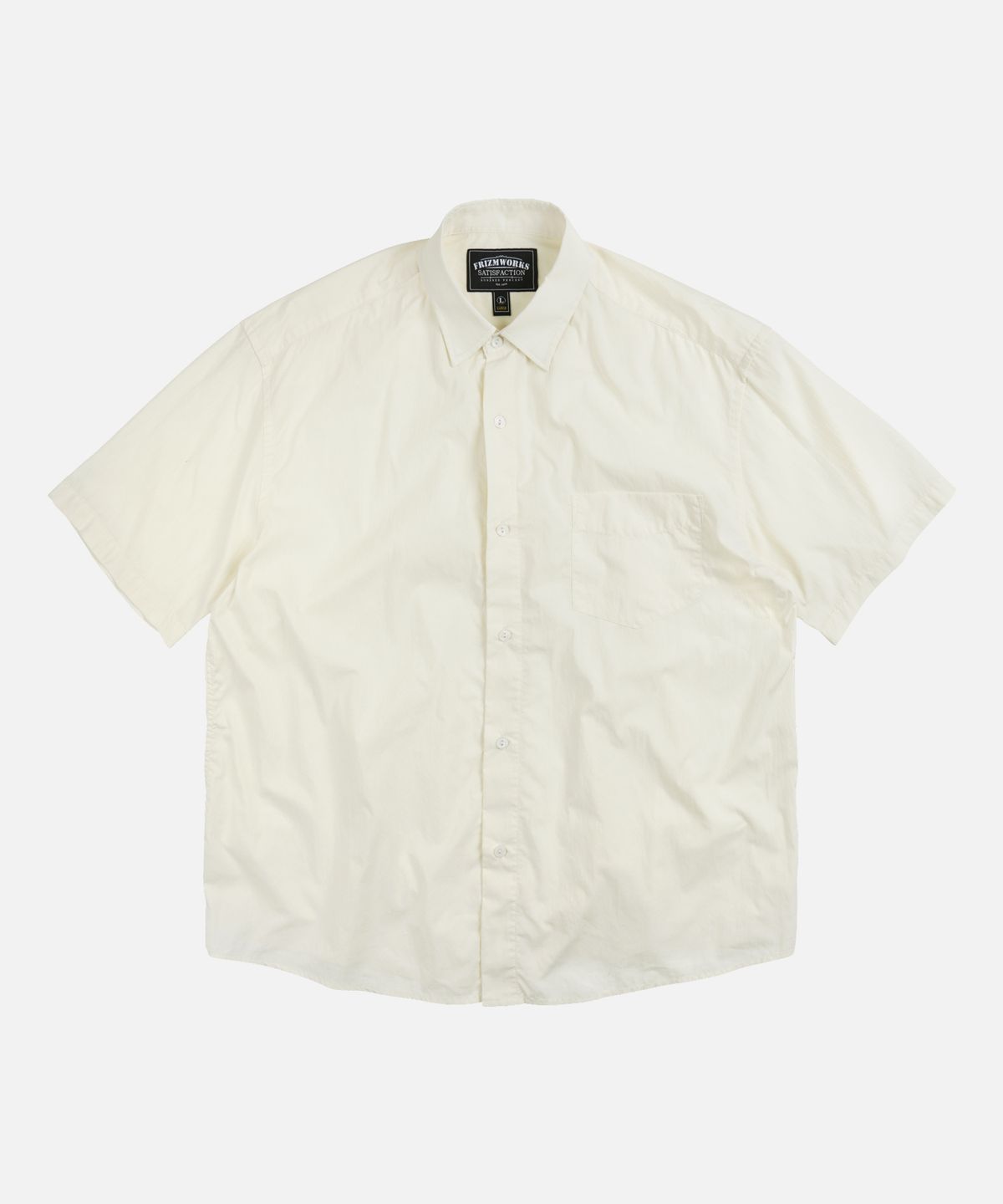 프리즘웍스(FRIZMWORKS) FEATHER CN RELAXED HALF SHIRT _ IVORY