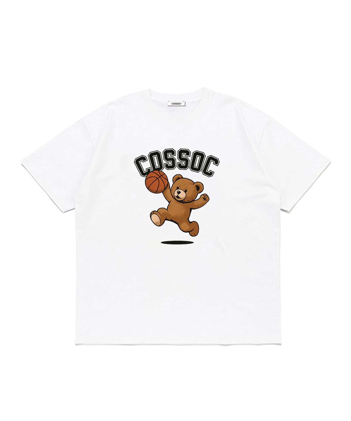 코소(COSO) 베스켓볼 베어 반팔 티셔츠 (WHITE)