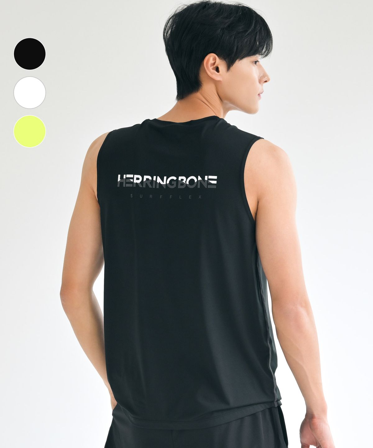헤링본(HERRINGBONE) 남자 민소매 래쉬가드 루즈핏 수영복 비치웨어 상의 (3color) / RG355M