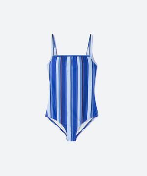 M.C Stripe Swimsuit / Blue