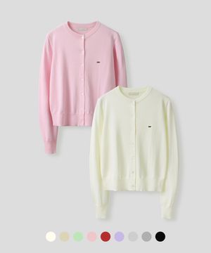 [2PACK] 쿨브리즈 크롭 라운드 가디건 (woman)