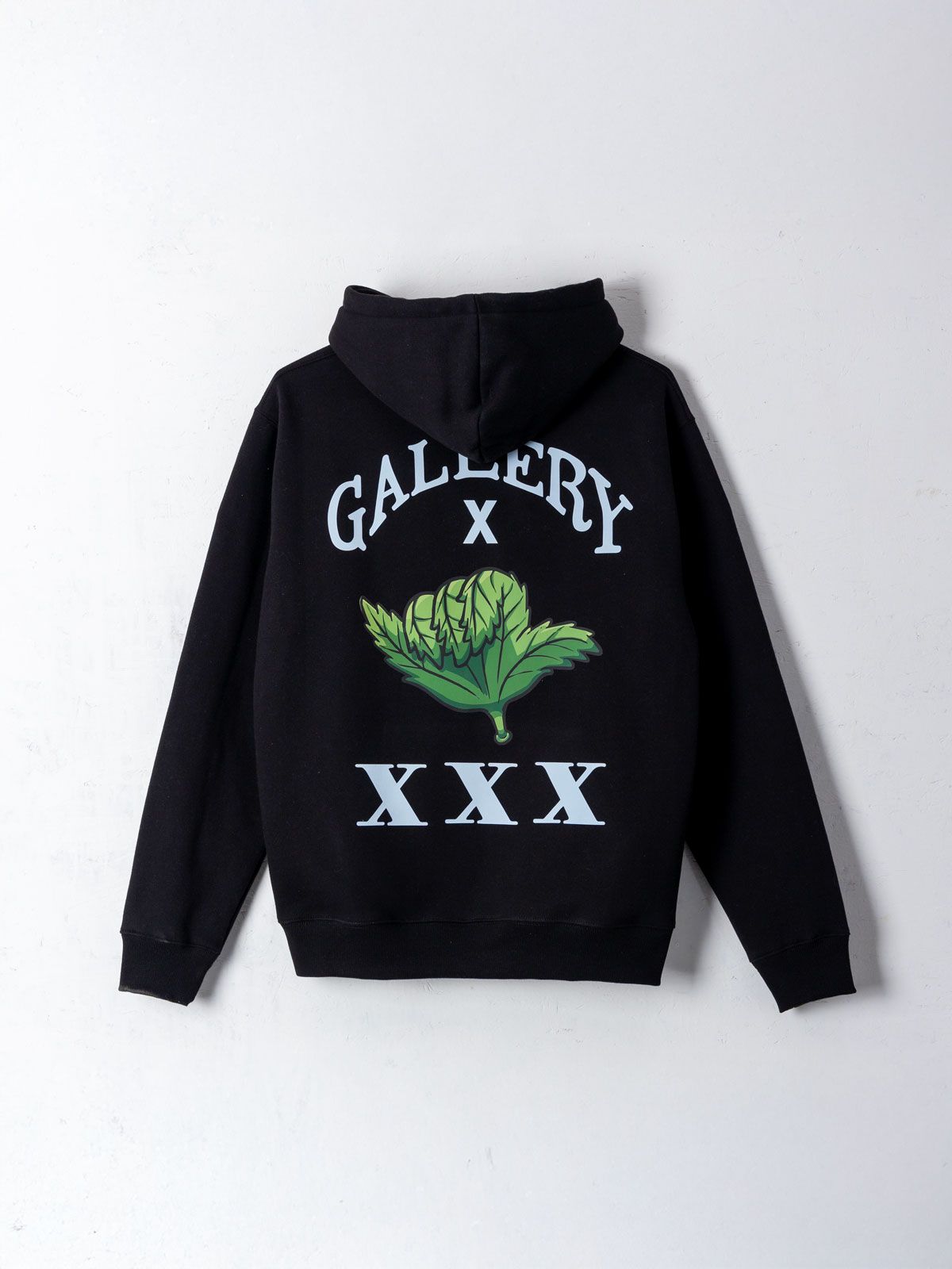 갤러리 엑스(GALLERY X) Leaf XXX Hoodie Black (Fleece)