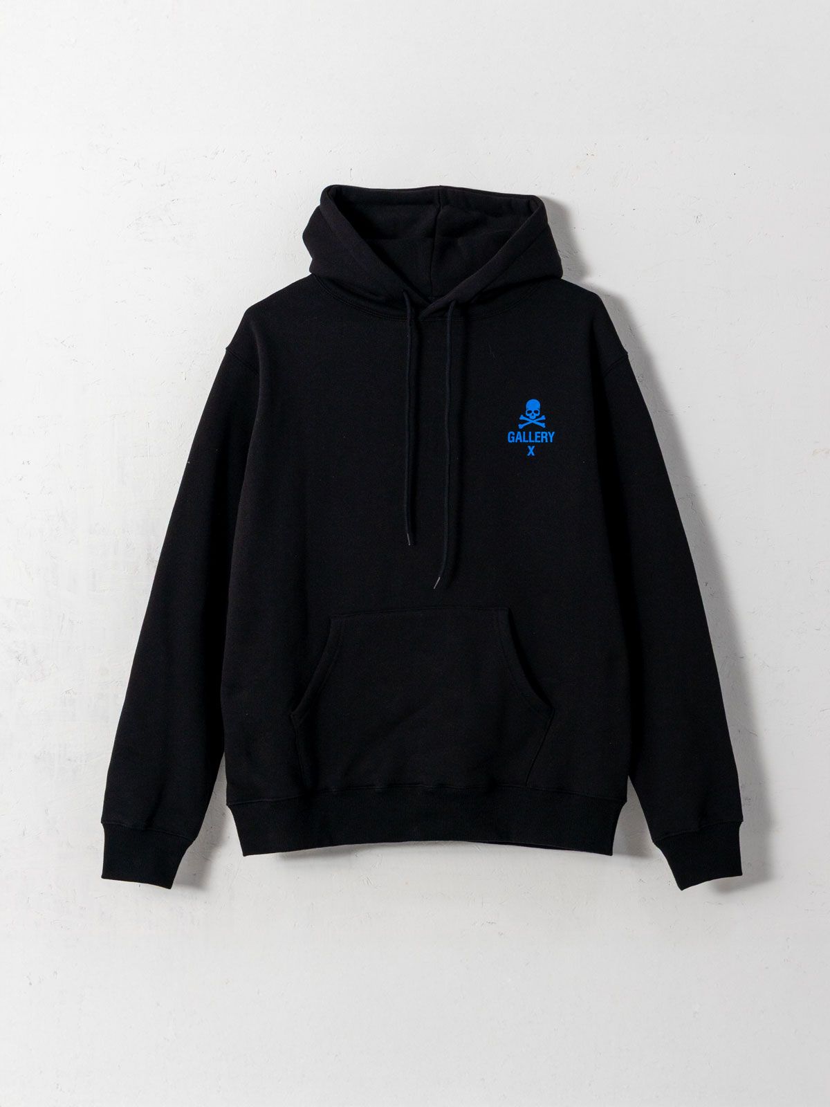 갤러리 엑스(GALLERY X) Blue Skull-X Hoodie Black (Fleece)
