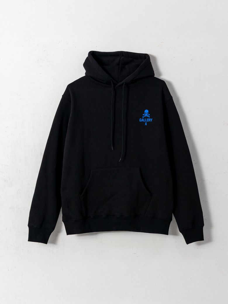 Blue Skull-X Hoodie Black (Fleece)