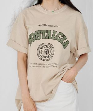 노스텔지아 피그먼트 티셔츠_샌드베이지