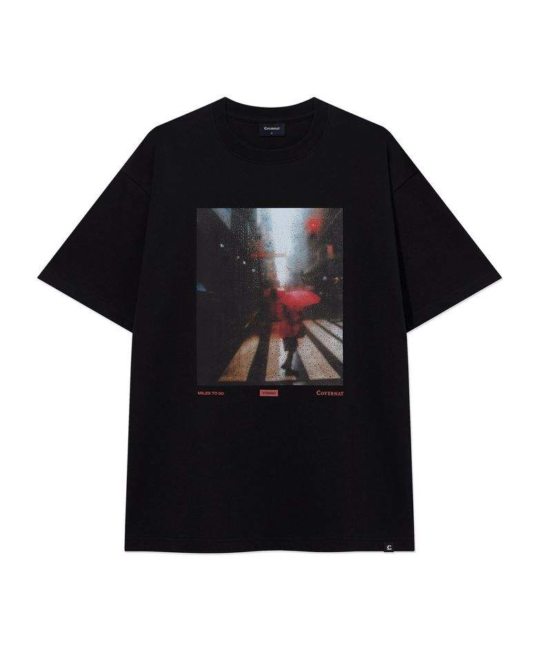 [YOSIGO] 어반 레인스케이프 티셔츠 Black